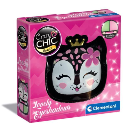 CLEMENTONI CRAZY CHIC LOVELY EYESHADOW MINI TROUSE PANTERA SET COSMETICI OMBRETTI ANALLERGICI